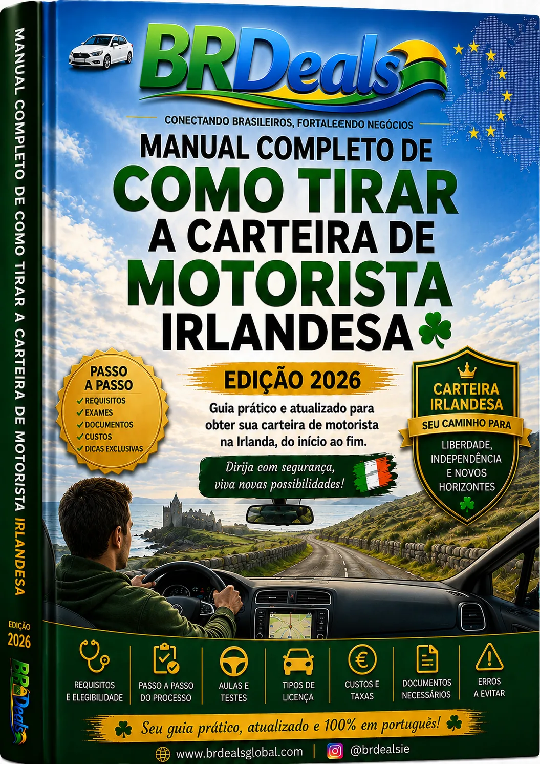 Manual Completo da Carteira de Motorista Irlandesa — 2026