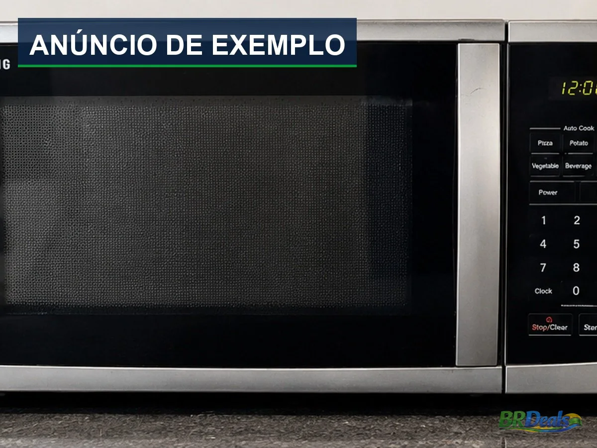 Exemplo · Vendo micro-ondas Samsung inox